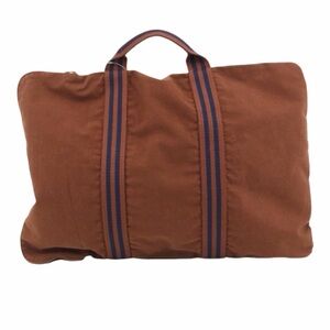 HERMES Brown x Navy Document Bag